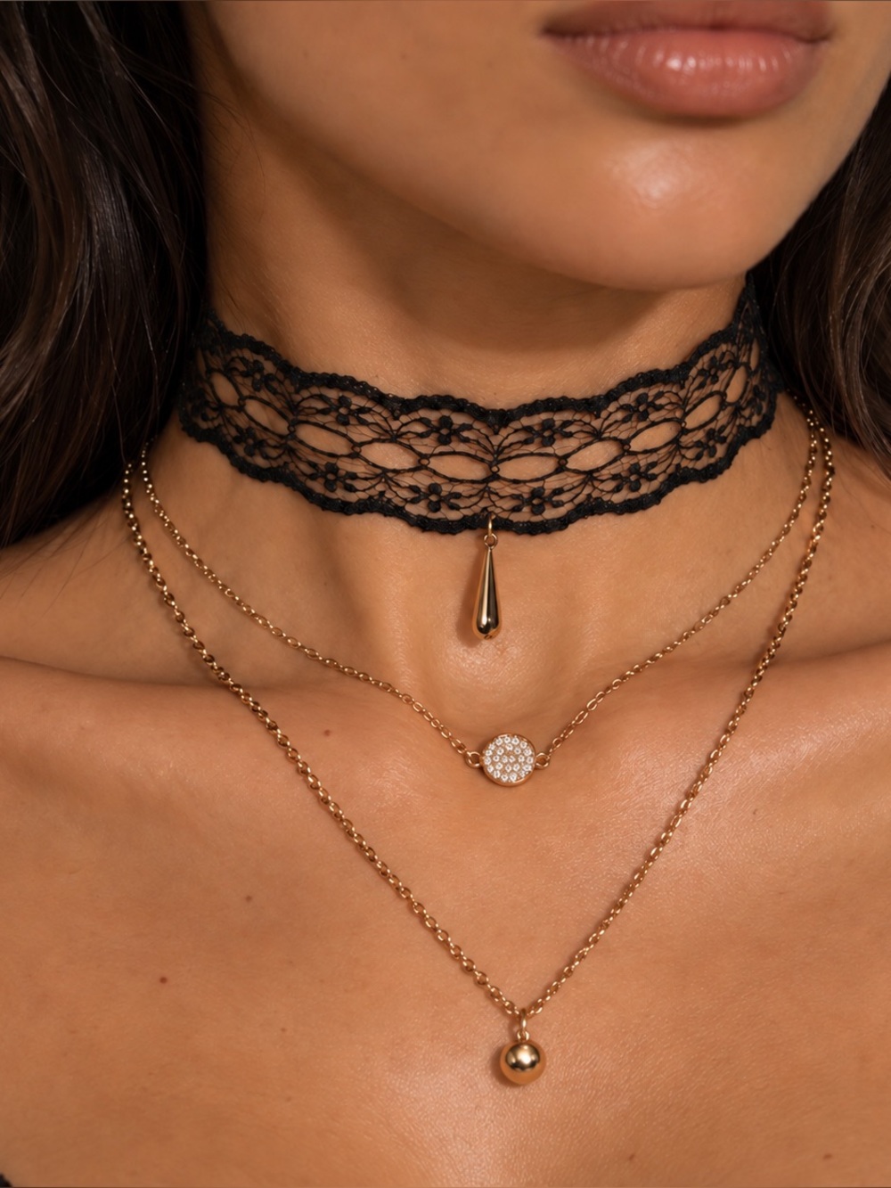 NWOT Layered Choker Necklace